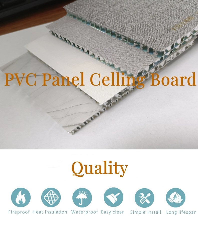 Decorative PVC Ceiling Panel Professional PVC Ceiling High Quality Engineering Indoor WPC Wood Plastic Composite PVC Ceiling