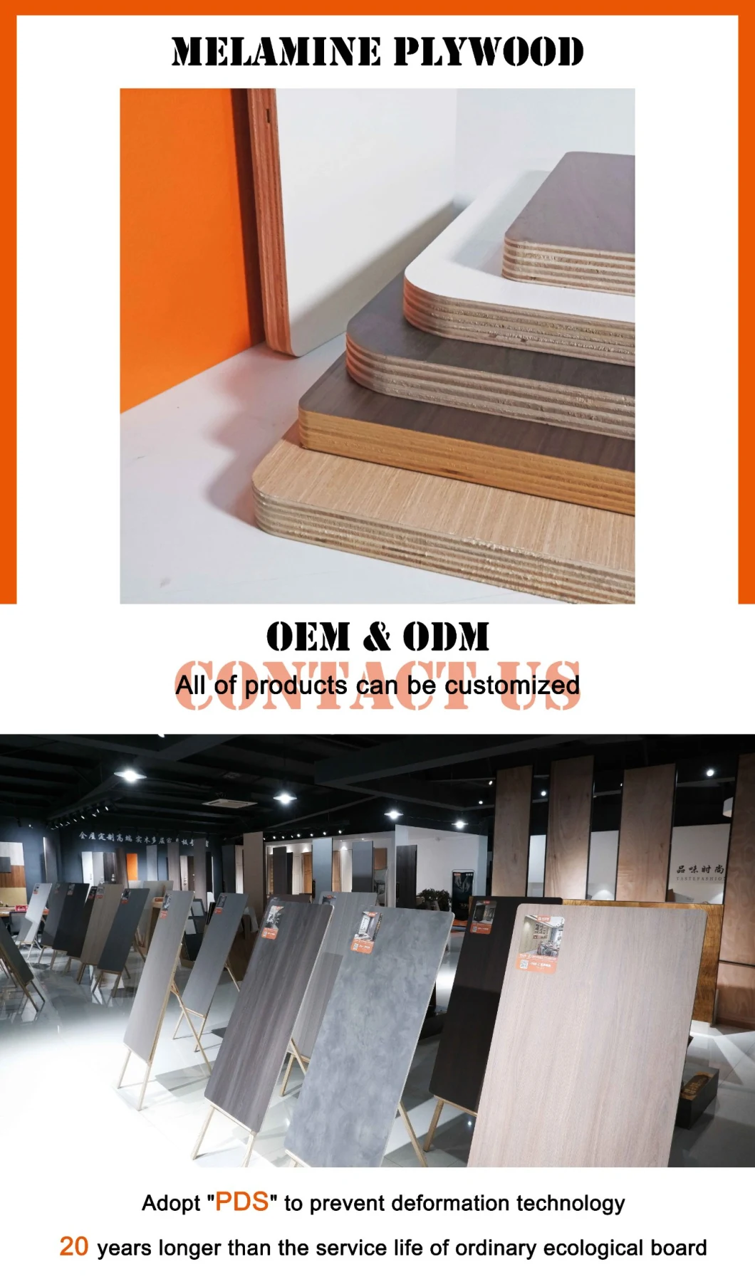 9 mm / 18 mm / 25 mm Melamine Chipboard / OSB Board Oriented Strand Board