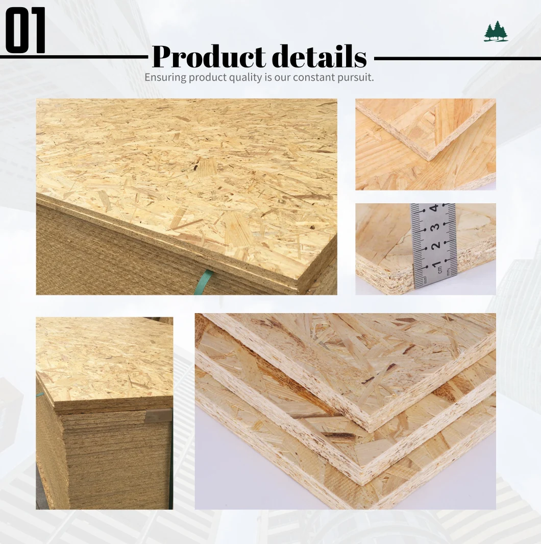 Timber Wholesale Waterproof OSB Oriented Strand Board Used for Decoration Furniture