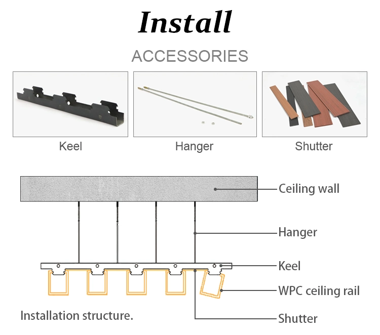 Beams Tube WPC Wood Grille Timber Tube for Interior Wall Ceiling